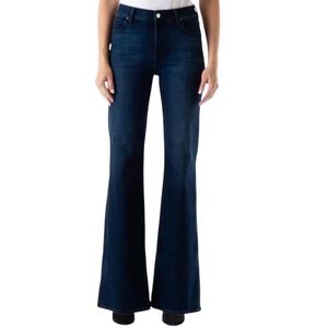 Fidelity Denim Tennille Mid-Rise Flare Jeans, Size 29 x 34, Tall, Krystal Dark
